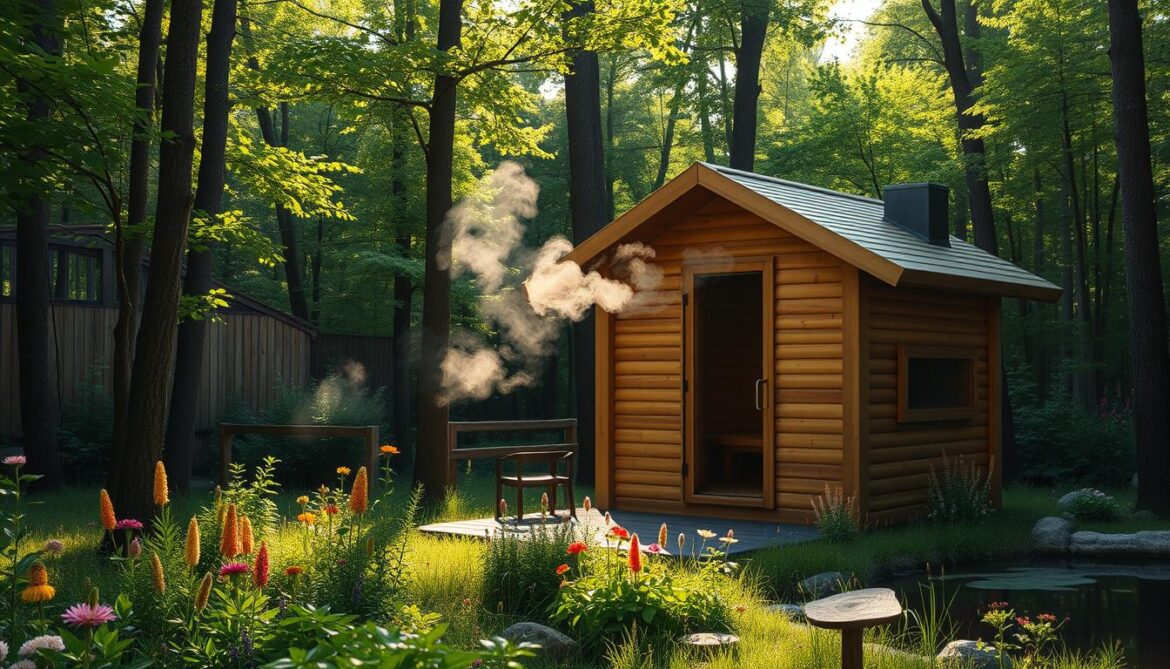 Sauna im Sommer
