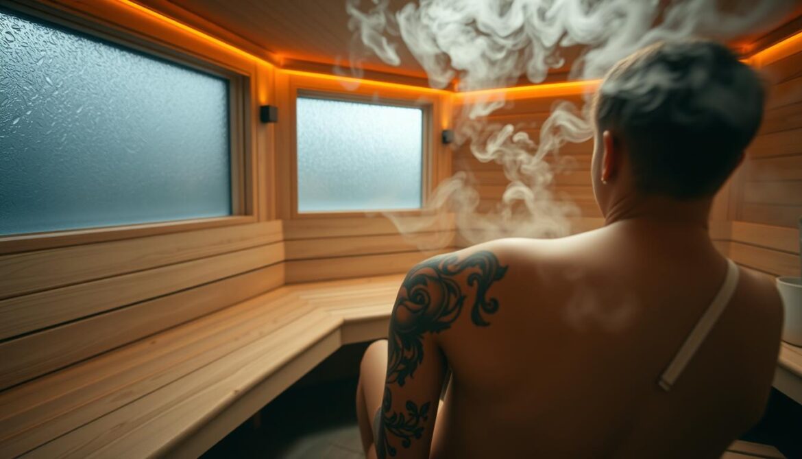 Sauna nach Tattoo